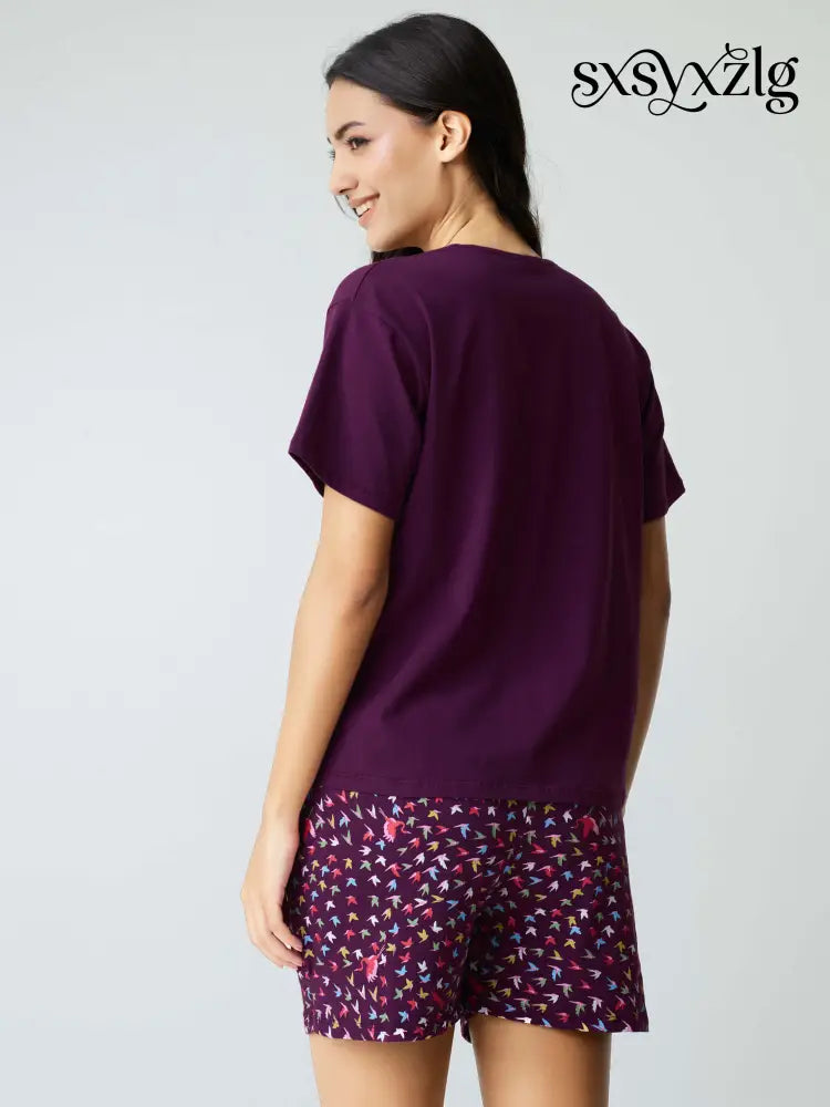 Fly Away Cotton Knits Shorts set - Short Set