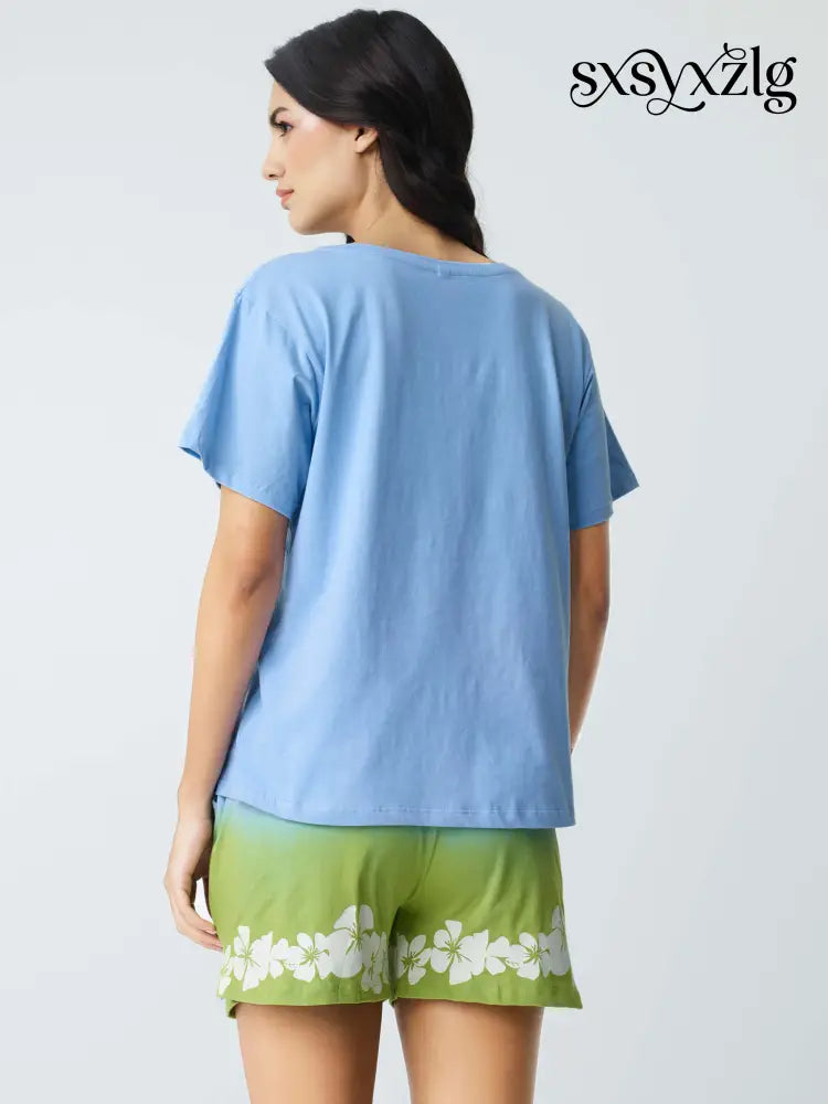 Ocean Breeze Cotton Knits Shorts set - Short Set