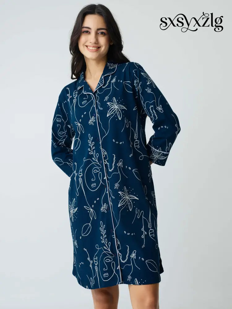 Positive Minds Cotton Knits Sleep Shirt - Shirt Sleeps