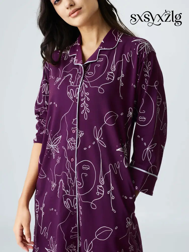 Positive Minds Cotton Knits Sleep Shirt - Shirt Sleeps