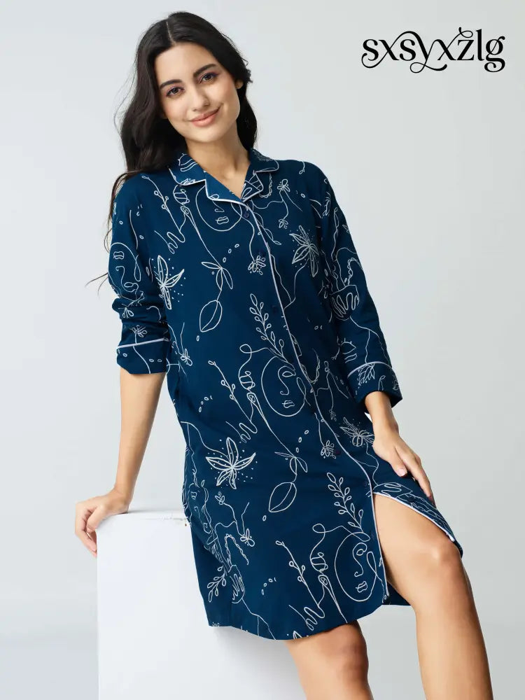 Positive Minds Cotton Knits Sleep Shirt - Shirt Sleeps