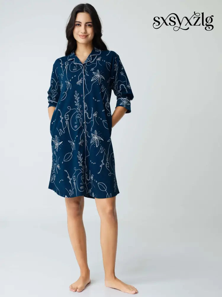 Positive Minds Cotton Knits Sleep Shirt - Shirt Sleeps