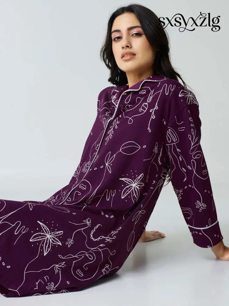 Positive Minds Cotton Knits Sleep Shirt - Shirt Sleeps