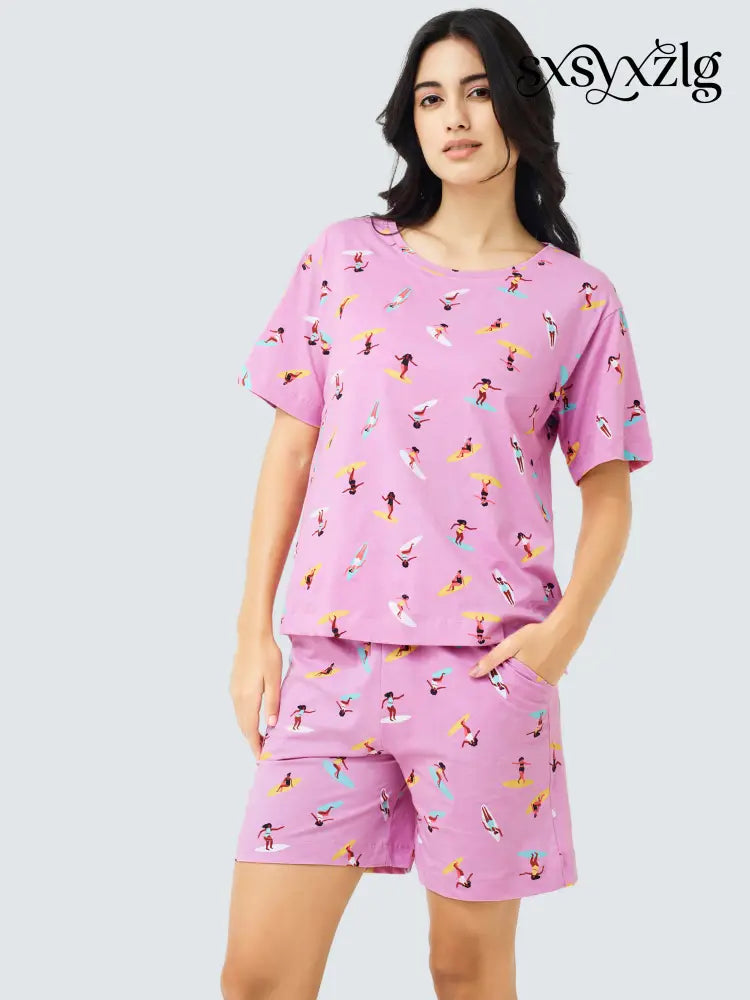 Sea Surf Cotton Knits Shorts set - Short Set