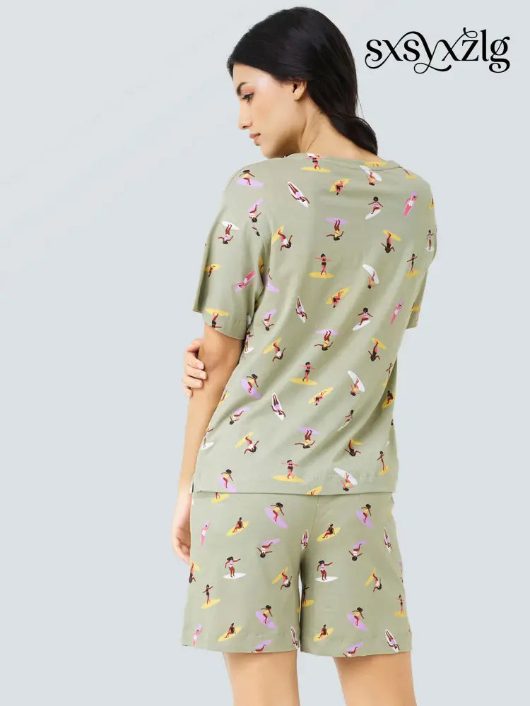 Sea Surf Cotton Knits Shorts set - Short Set