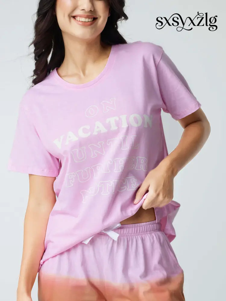 Vacation Cotton Knits Shorts set - Short Set