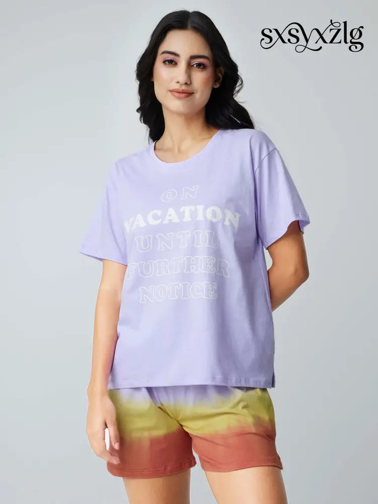 Vacation Cotton Knits Shorts set - Short Set