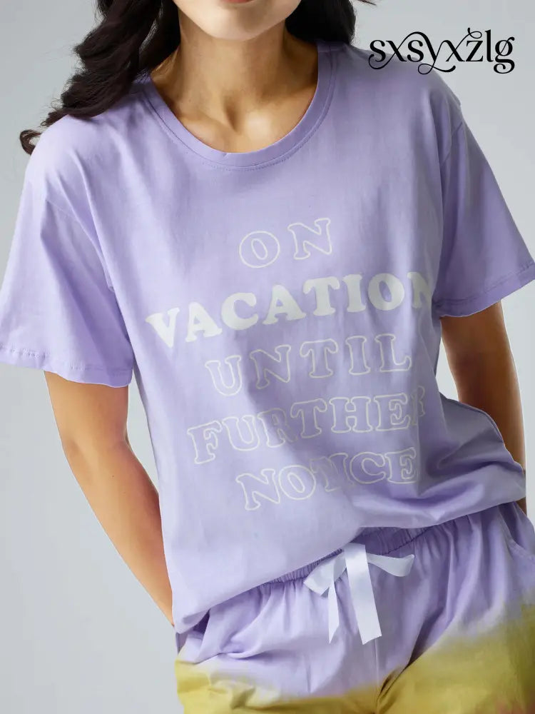 Vacation Cotton Knits Shorts set - Short Set